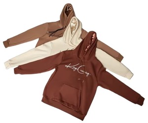 Hoodie 100% Cotton High Quality 100% Cotton Winter Regular Fit <b>Thick</b> <b>Fleece</b> Drop Shoulder Printed - Product Image 6