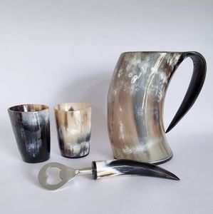 Indian Exporter's Modern Design Buffalo Viking Horn Mugs for Wine for <b>Party</b> Drinkware in Bulk with <b>Box</b> Packing Options - Product Image 1