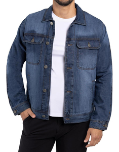 Vestes en jean sur mesure pour hommes, de haute qualité, amples, grandes tailles, printemps, imperméables, respirantes, vintage, service OEM - Product Image 1