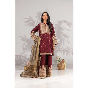 Traje de 3 Piezas Teñido con Hilo y Bordado KJP-43104 para Verano - Product Image 2