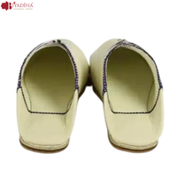 Babouches marocaines de haute qualité, blanches, pour femmes, fabriquées à la main, en cuir véritable, antidérapantes, tendance, légères et confortables