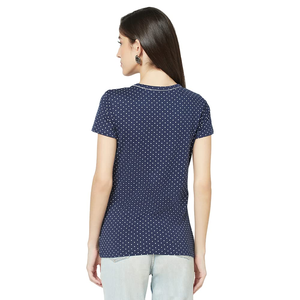 Precio al por mayor cuello en V de moda de las mujeres camisetas de diseño personalizado impreso cómodo elegante Casual Slim Fit camiseta para las mujeres - Product Image 6