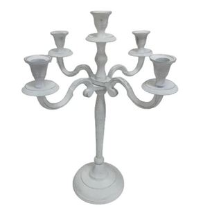 เชิงเทียนอลูมิเนียม5แขนสำหรับตกแต่งบ้านงานฝีมืออินเดีย - Product Image 4