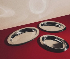 Plat couvert plaqué argent/couverture de nourriture collations servant assiette à beurre plat/plateau à manger récipient rond avec prix de gros - Product Image 2