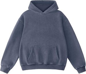 Unisex <b>Oversized</b> Acid Washed Hoodie <b>Vintage</b> Casual Heavyweight Cotton Streetwear Loose Fit Pullover Hooded <b>Sweatshirt</b> - Product Image 2