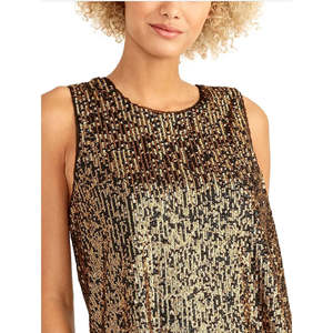 Rachel Roy Camiseta sin mangas con lentejuelas Aline de color amarillo oscuro para mujer, talla X-Large - Product Image 3