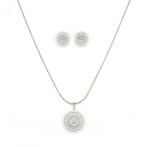 ชุดจี้เพชรแบบอเมริกันคลาสสิกพร้อม422916ชุบโรเดียม - Product Image 1