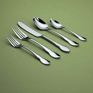 Ensemble de couverts en acier inoxydable, Unique, de styliste, manche rond, cuillère, couteau, fourchette, nouveau - Product Image 2