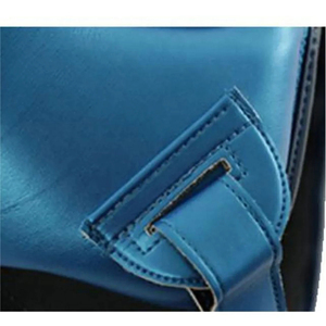 Casque de boxe en cuir PU bleu pour adultes unisexe avec fermeture auto-agrippante, design uni - Product Image 4