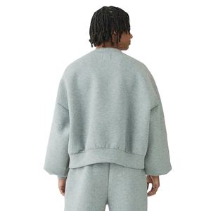 <b>Men's</b> Heather <b>Grey</b> Hoodies High Quality 100% Cotton Streetwear Custom Embroidered Logo Loose Fit <b>Sweatshirts</b> for Winter - Product Image 1