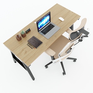 Aconcept HBAC035 140x60cm Adjustable and <b>Extendable</b> Plywood <b>Desk</b> for School Featuring Melamine Coating and Iron Legs - Product Image 3