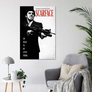 Al Pacino's Scarface <b>Poster</b> Say Hello to My Little Friend Modern Design Style for Wall Decor - Product Image 3