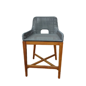 เคาน์เตอร์บาร์ไม้สักและหวายสีเทาผลิตในประเทศอินโดนีเซีย - Product Image 1