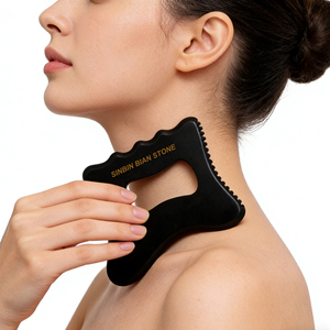 Herramienta de Gua Sha para Cuerpo Completo y Masaje Facial, Piedra Bian para Adelgazamiento Abdominal, Mango de Gua Sha para Drenaje Linfático - Product Image 2
