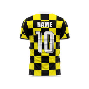 Maillot de football 100% polyester de haute qualité, respirant, écologique, léger, col en V, manches courtes, logo personnalisé, unisexe, adulte - Product Image 4