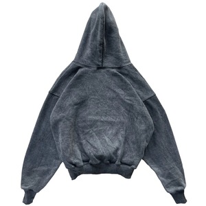 Graphiques personnalisés sérigraphie pantalons de survêtement et sweat à capuche visage intégral fermeture éclair épaisse polaire lavage à l'acide anti-rétrécissement tissu éponge - Product Image 4