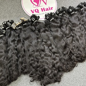 Extensiones de cabello humano de ondas naturales de cabello largo alineado con cutícula completa Paquetes ondulados de la Virgen cruda del proveedor de Vietnam - Product Image 6
