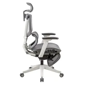 Silla Ergonómica de Malla con Altura Ajustable y Reposacabezas - Para Oficina en Casa y Hogar - Negra - Product Image 4