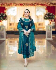 Handmade Salwar Kameez Suit Designer Indian Pakistani 9000 Velvet Suit Punjabi <b>Dress</b> Material Party Wear Wedding <b>Women</b> Wear - Product Image 2