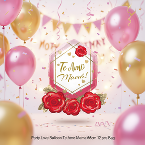 Globos Metalizados en Forma de Corazón para el Día de la Madre, 66 cm, Paquete de 12 Unidades - Product Image 3