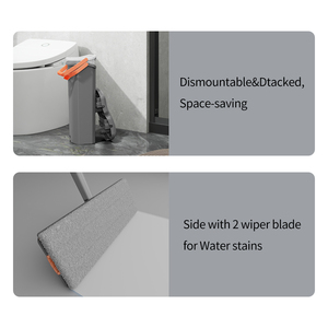 Ensemble de serpillière plate à double entraînement, auto-essorage, eau sale et eau propre séparées, lame de racloir, <span class=keywords><strong>seau</strong></span> détachable, serpillière mains libres, vente chaude - Product Image 3