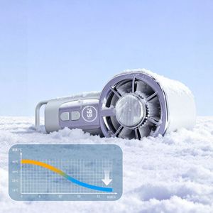 Three Colors to Choose From, With Climbing <b>Hook</b>, a <b>Clip</b>, Multi-Functional Use, Portable Ice Pack Handheld Small Fan - Product Image 2