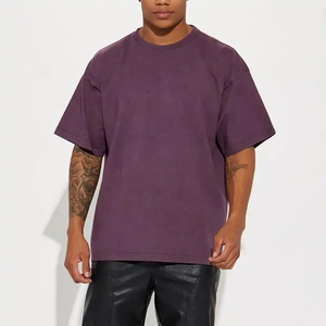 Camiseta extragrande de manga corta en blanco personalizada del fabricante para hombre, Camiseta corta lisa con estampado de algodón para hombre - Product Image 2