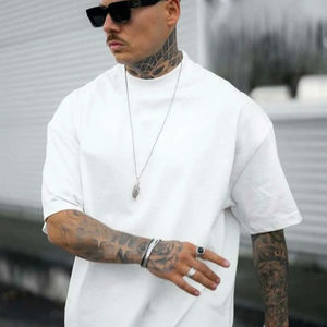 T-shirt graphique imprimé surdimensionné unisexe de haute qualité T-shirts pour hommes en coton avec impression bouffante Motif de logo vierge - Product Image 1