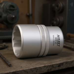 Hazet 1/2'' <b>12</b>-<b>Point</b> Square <b>Socket</b> with Traction Profile and Knurling - Product Image 3