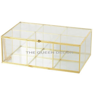 Haute sur demande Top qualité boîte en verre bijoux dernière boîte d'emballage en laiton cadeau utilise boîte à bijoux de luxe - Product Image 1