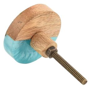 Fournisseur en gros Armoire en bois résine Quincaillerie de meuble Poignée de meuble en bois Boutons pour tiroirs de cuisine à bas prix Rustique - Product Image 3