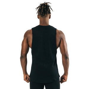 Camiseta sin mangas informal de gimnasio para hombre de talla grande con botones sólidos, camisetas sin mangas personalizadas profesionales con estampado de logotipo a bajo precio - Product Image 5