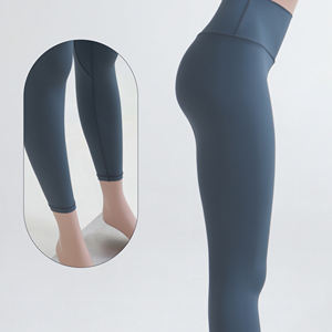Ensembles de yoga longs recyclés pour femmes Leggings à motif solide avec dos croisé Vêtements actifs et sous-vêtements de fitness - Product Image 3