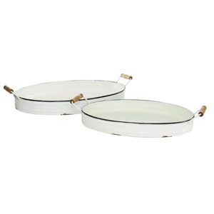 Bandeja redonda de metal decorativa que funciona muy bien como centro de mesa para fiestas de decoración del hogar u ocasiones especiales - Product Image 2