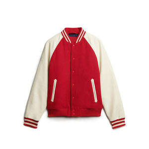 Bajo Moq Retro Vintage Hombres Carta Bordado Logo Béisbol Bomber Letterman Chaquetas Personalizadas Cuero Varsity Chaquetas al por mayor - Product Image 3