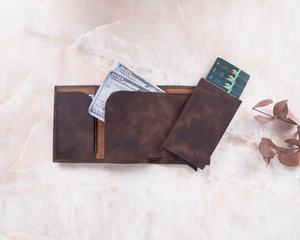 Etui pour cartes de visite Porte-crédit Design cuir fait main LCR-0069B - Product Image 1