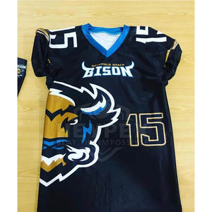 เสื้อฟุตบอลอเมริกันน้ำหนักเบาแขนสั้นมีหลายสีให้เลือกพิมพ์โลโก้ตามสั่ง - Product Image 4