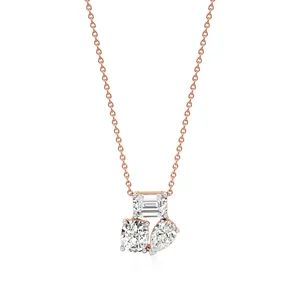 Collier pendentif Trio de diamants raffinés - Product Image 1