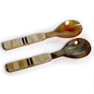 Accessoires fabriqués en Inde, ensemble de cuillères à salade en acacia, écologiques, lavables au lave-vaisselle, outils à salade pour la maison et la cuisine, fabriqués en Inde - Product Image 1