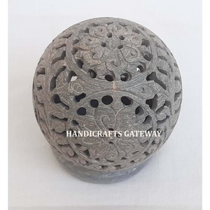 Nuevo diseño de forma redonda Natural esteatita tallado en T candelabro con alta calidad utilizado para Diwali o decoración de Navidad - Product Image 1