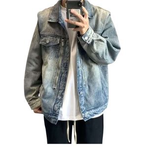High Quality Acid Wash Vintage Denim <b>Jacket</b> Premium Stylish Fashion Streetwear Casual Outerwear Durable <b>Lightweight</b> <b>Jacket</b> - Product Image 2