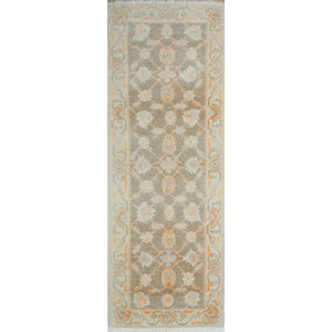 Aalam Jaipur Rugs US <b>Green</b> Hand Knotted Wool Pae-880 Medallion Pattern for Home Use - Product Image 1