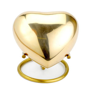 Urne funéraire en forme de coeur pour intérieur décoratif en laiton antique couleur cendres humaines personnalisées en gros urne funéraire - Product Image 6