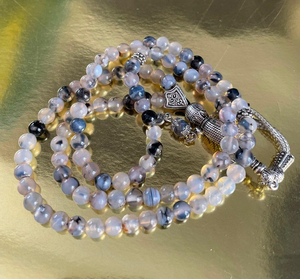 Tasbih de Resina Premium con 33 Cuentas, Acabado Turquesa, Ecológico, Hecho a Mano, Rosario Musulmán, Meditación, Joyería Espiritual - Product Image 1