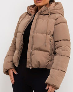 Chaqueta de Invierno Acolchada para Mujer con Cierre de Cremallera, Forro de Nailon, Logotipo Personalizado, Servicio OEM, Precio de Fábrica - Product Image 3