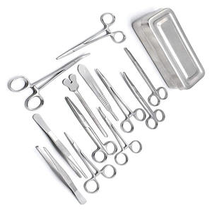 Juego de 13 piezas de pinzas quirúrgicas básicas, tijeras, portaagujas con caja de acero inoxidable de amrid quirúrgico - Product Image 6