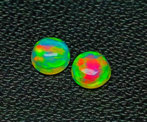 อัญมณีทรงหลังเบี้ยโอปอลเอธิโอเปียนธรรมชาติ-รูปทรงกลมอัญมณีไฟหลายแบบ-โอปอลขัดเงาแบบเรียบสำหรับทำเครื่องประดับ - Product Image 3