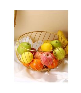 Panier à fruits en métal, style minimaliste contemporain, idéal pour l'aménagement des comptoirs de cuisine en appartement urbain - Product Image 1