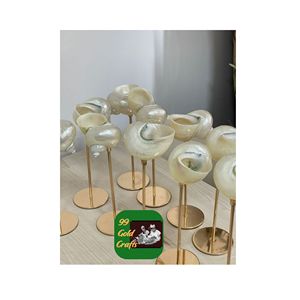 COPA DE VINO DE CONCHA NATURAL PULIDA CUBRE DE CONCHA MARINA ARTESANAL PARA LA DECORACIÓN DEL HOGAR COSTERO Y REGALO DE NOVIA - Product Image 2