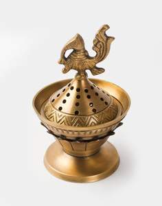 Quemador Bakhoor de hierro con diseño de loto con quemador Bakhoor de incienso de Metal de tamaño personalizado de primera calidad para decoración de Hotel - Product Image 2